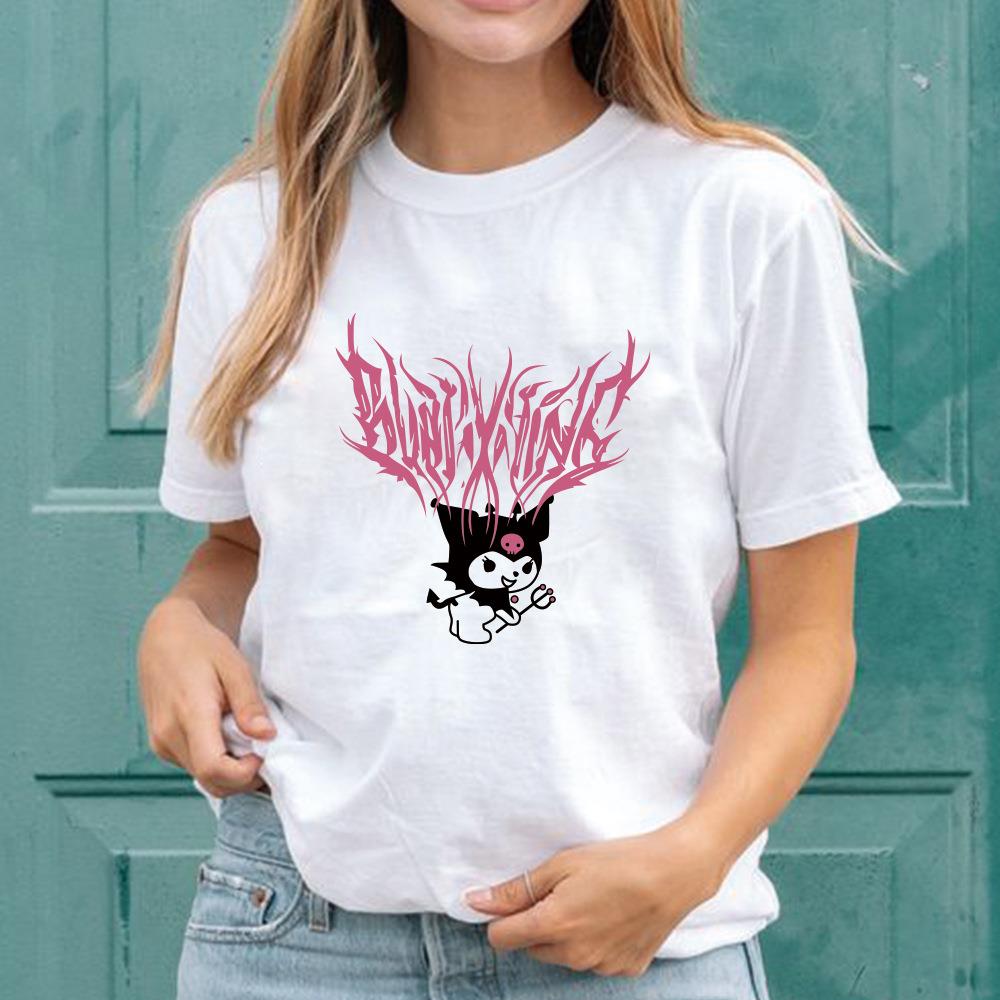 Women's Peter Pan Loose Round Neck Pullover T-shirt