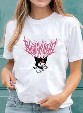 Women's Peter Pan Loose Round Neck Pullover T-shirt