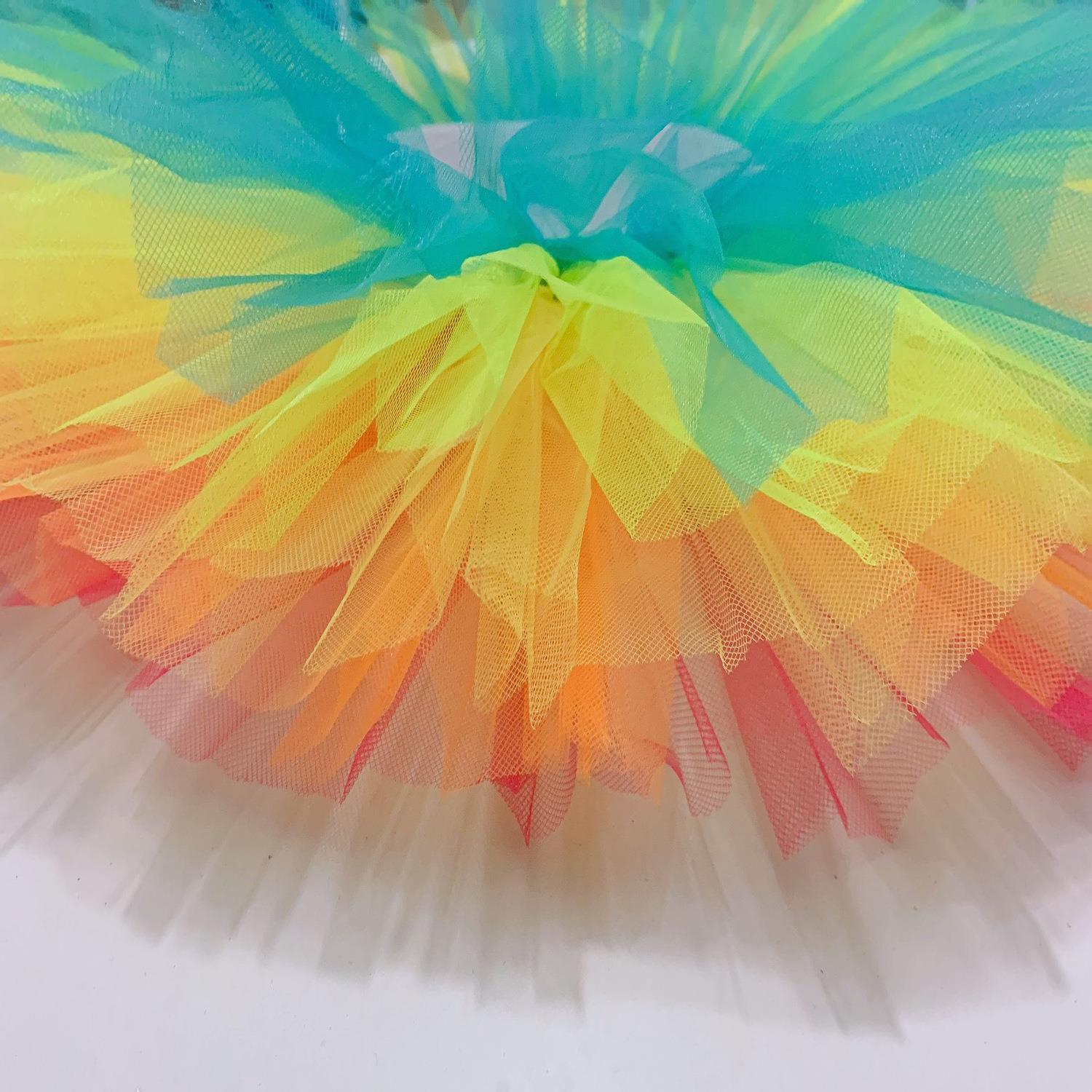 performance skirt short Adult skirt mesh cake layered tulle
