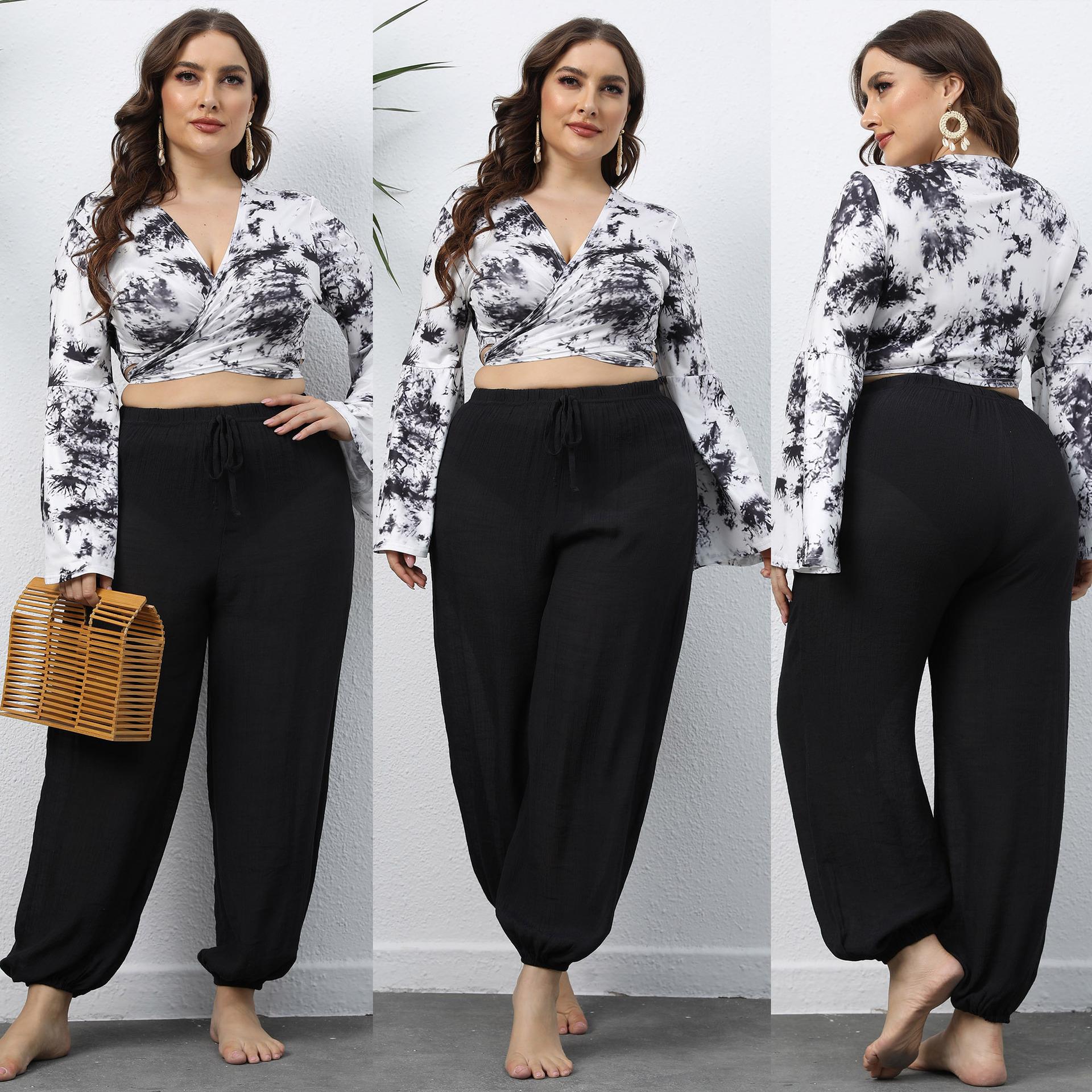 shirt fashion female long collar turn-down print floral