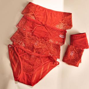 temptation lace girl red bride waist bow wedding Sexy low