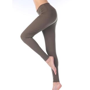 pants yoga womens slimming tight color solid leggings silk