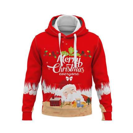 autumn and winter new mens d round neck pullover christmas