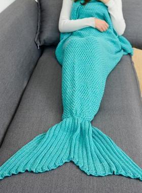 wool birthday twist mermaid blanket blanket knitted Blanket