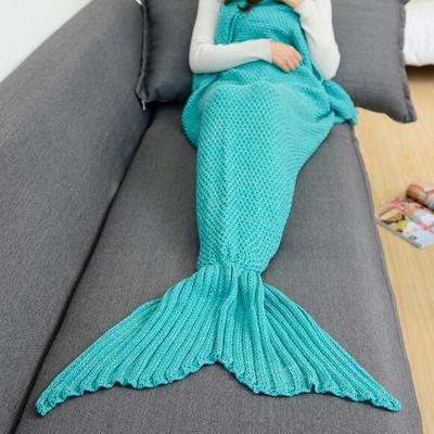 wool birthday twist mermaid blanket blanket knitted Blanket