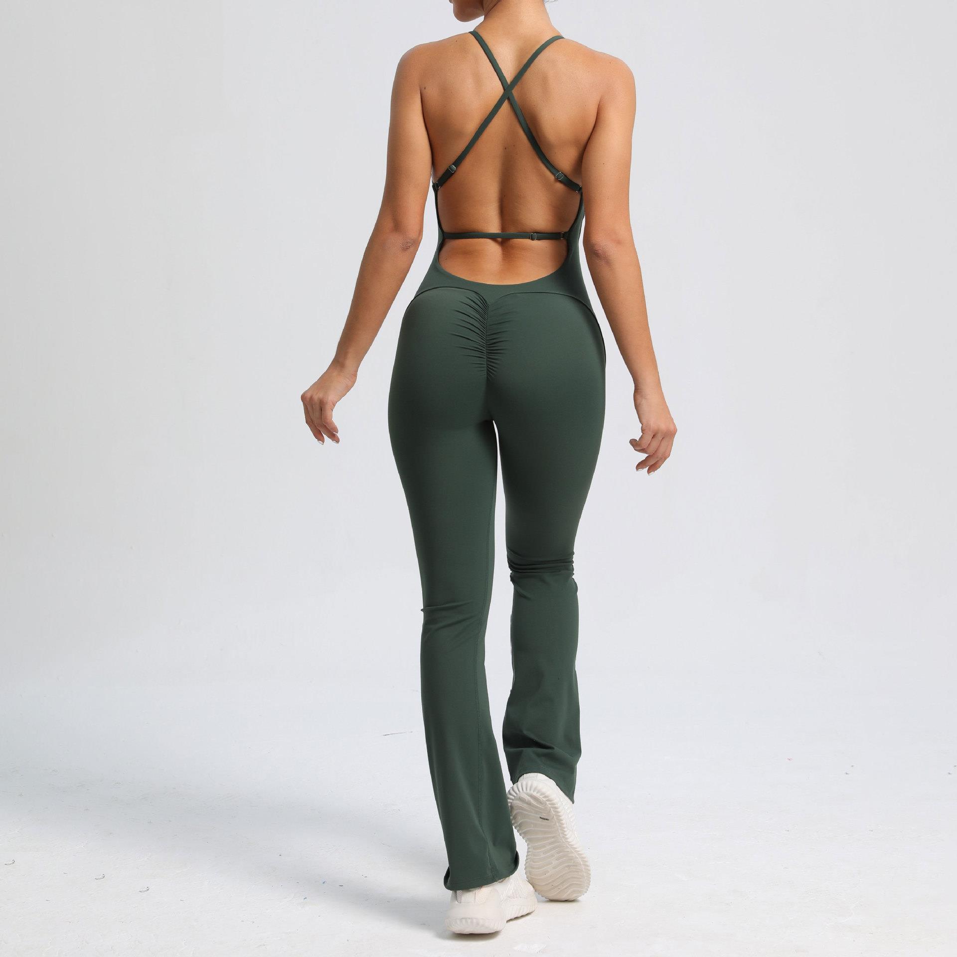 leggings workout flared fitness dry sportwear women up push