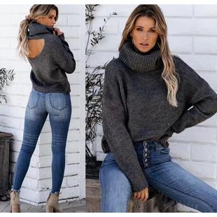 Turtleneck large women round commuting size neck sweater