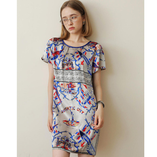 桑蚕丝上衣 3HLADY 波普印花 数码 连衣裙 都市CITY系列