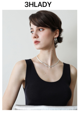 3HLADY 夏季WAN能打底 含极细羊毛双U领设计针织背心