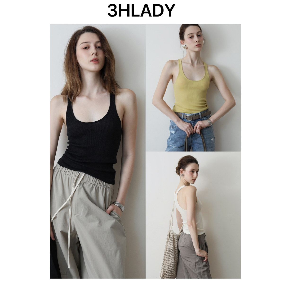 3HLADY |25早秋 时髦出街 德国扬子纱超细美丽诺羊毛工资针织背心