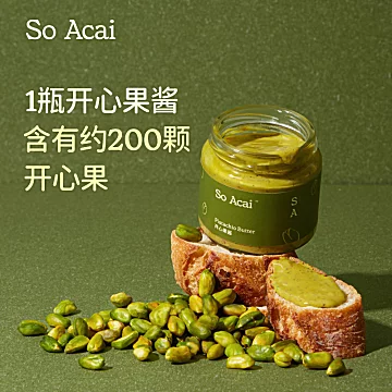 Soacai 开心果酱坚果酱 200g 麦片酸奶烘焙配料