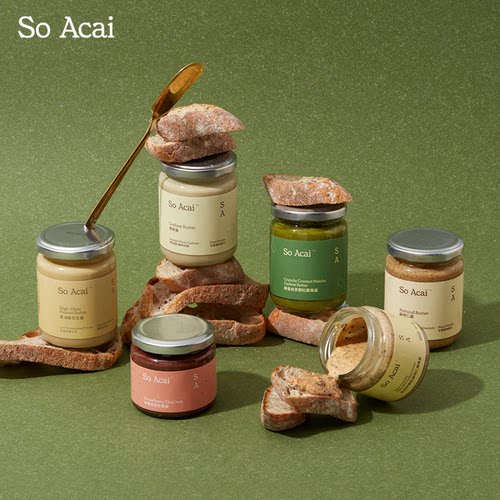 【百亿补贴】soacai纯开心果酱黑芝麻酱扁桃仁酱腰果酱花生酱抹茶