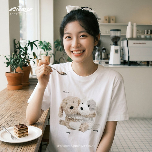 重磅纯棉多臂人物线稿印花T恤