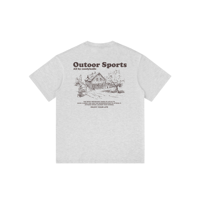 户外露营印花短袖T恤男女同款中性风25夏季新款国潮宽松纯棉上衣