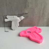 Hummingbird silicone mold, swallow bird cake fondant mold, 3d bird wall hanging painting decoration thumbnail 3