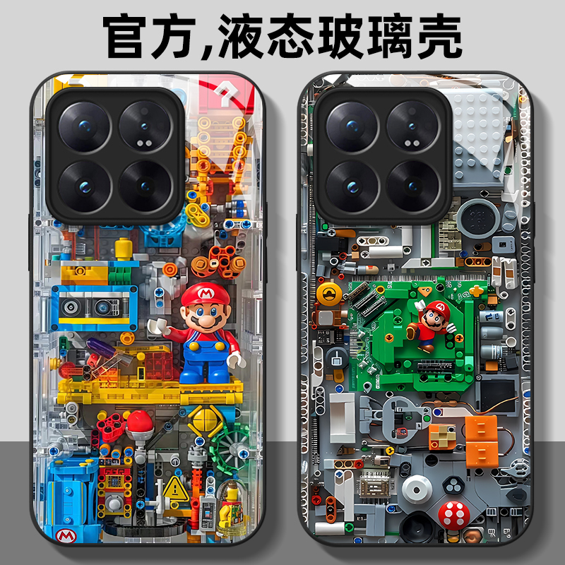 液态玻璃适用小米手机壳卡通