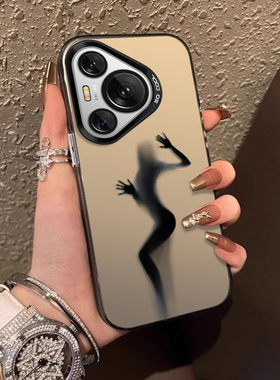 黑色魅影适用华为Pura70Pro手机壳imd彩银P70Pro+保护套Pura70Ultra硅胶软边HUAWEI镜头全包超薄防摔男女新款