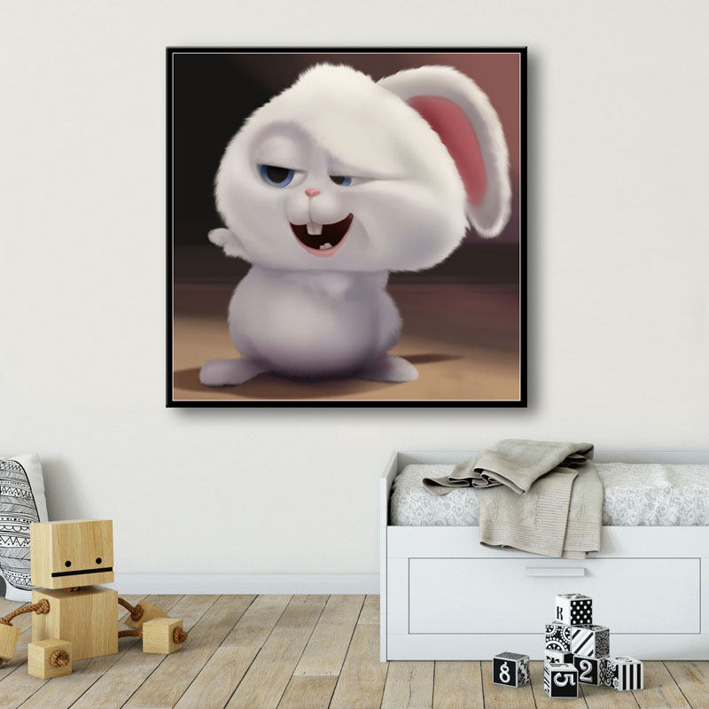 宠物大机密钻石画满钻新款卧室儿童房生肖兔子粘贴十字绣水晶贴砖