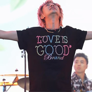 T恤男女款 七彩珍珠GOOD2025SS 短袖 GOOD限定珍珠标语时尚 LOVE