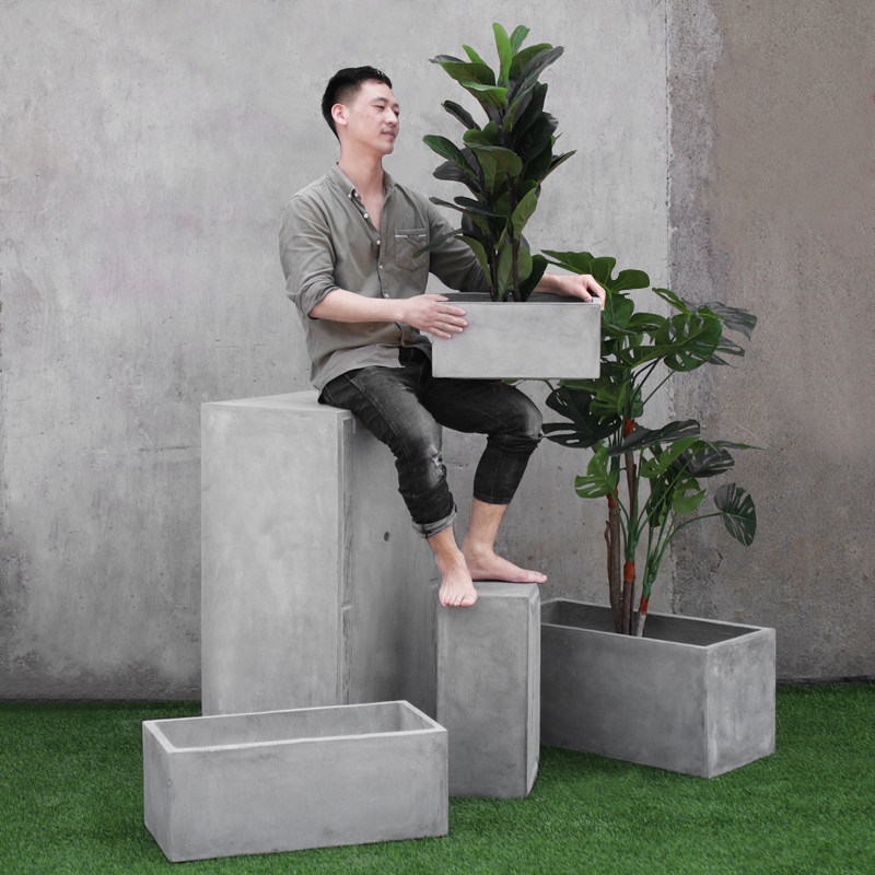 户外花箱镁泥材质支持定制