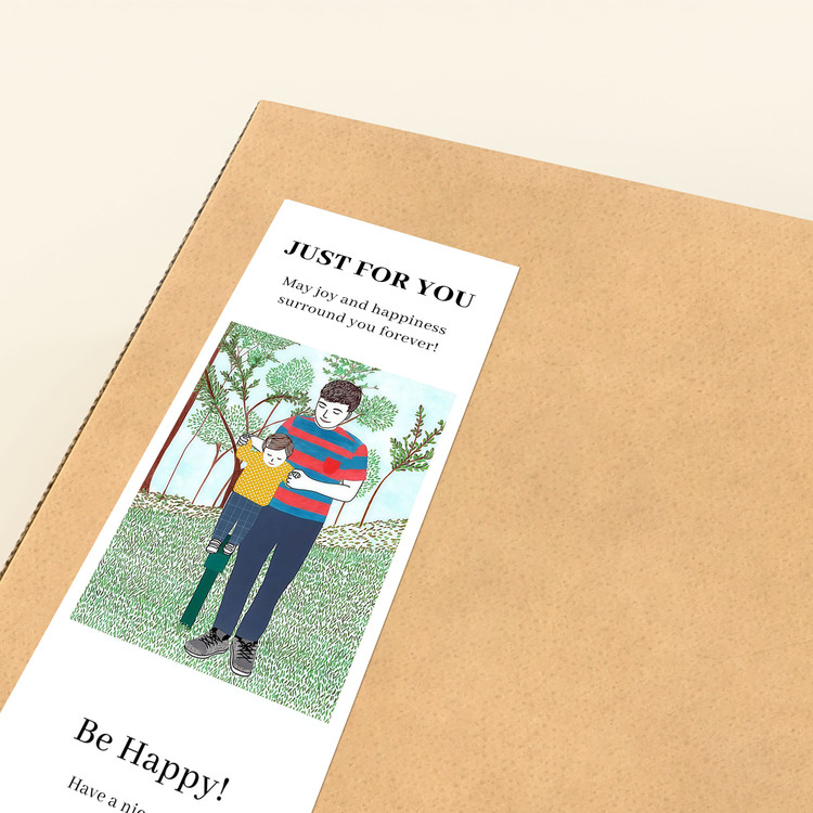 gytz5680父亲节通用迷你超大不干胶贴纸定制封口贴空白可手写