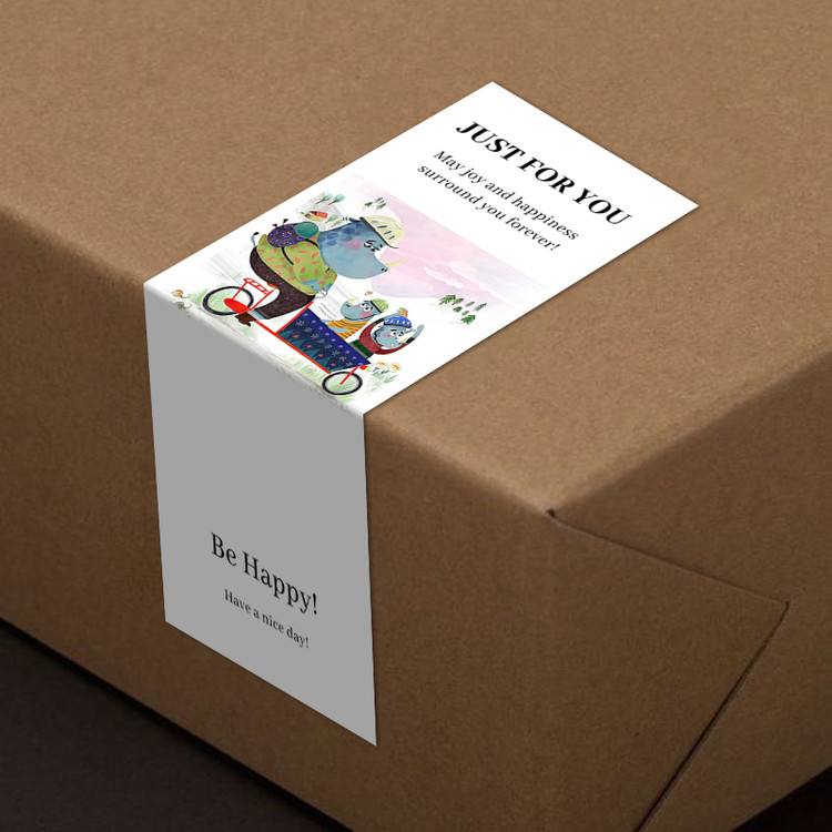 gytz5713父亲节通用迷你超大不干胶贴纸定制封口贴空白可手写