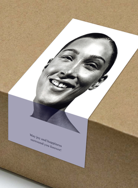 gytz6779高级感森系唯美插画ins极简约通用超大不干胶贴纸封口贴