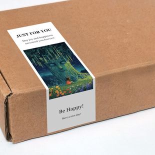 gytz1040梦想幻想高级感森系唯美小清晰插画通用不干胶贴纸封口贴