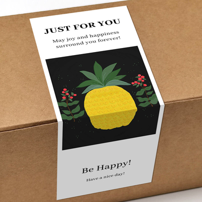 gytz6755高级感森系唯美插画ins极简约通用超大不干胶贴纸封口贴