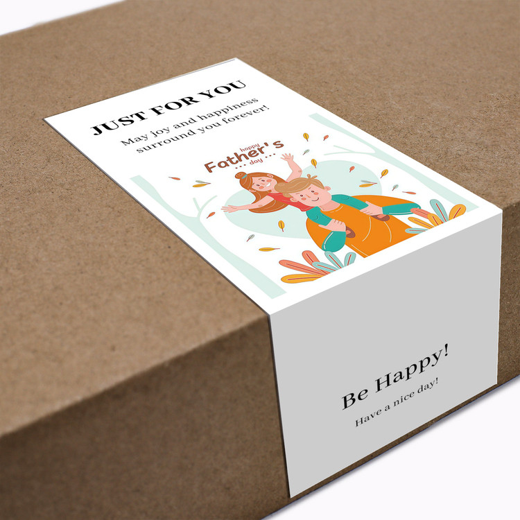 gytz5831父亲节通用迷你超大不干胶贴纸定制封口贴空白可手写