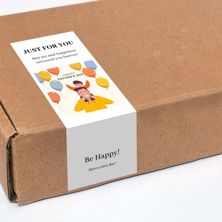 gytz5856父亲节通用迷你超大不干胶贴纸定制封口贴空白可手写