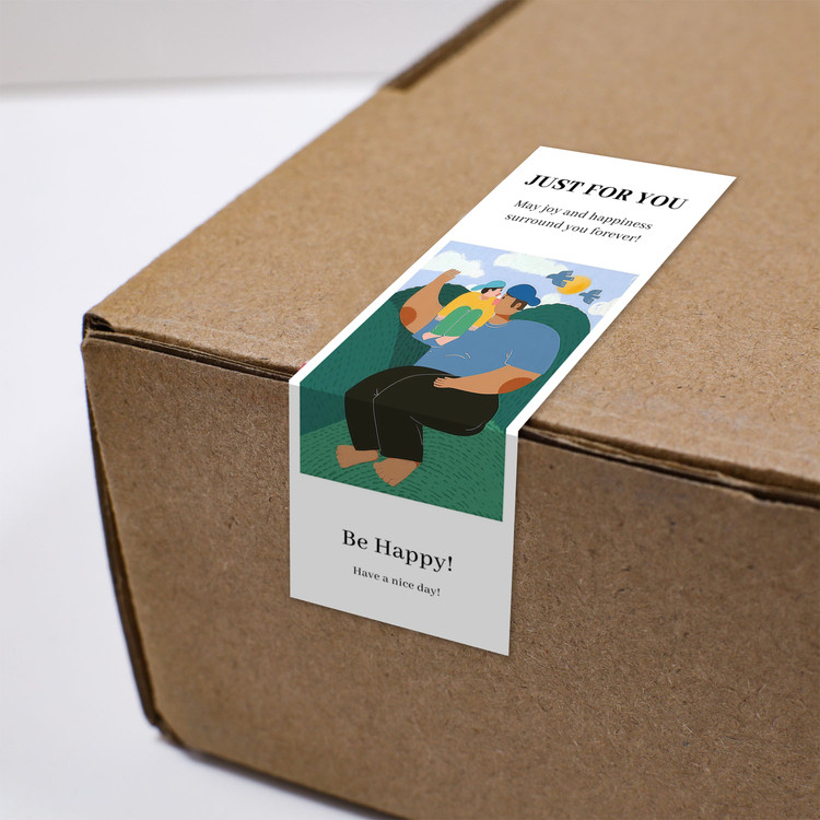 gytz5818父亲节通用迷你超大不干胶贴纸定制封口贴空白可手写