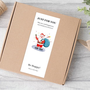 gytz3755跨境圣诞节通用迷你超大不干胶贴纸定制封口贴空白可手写