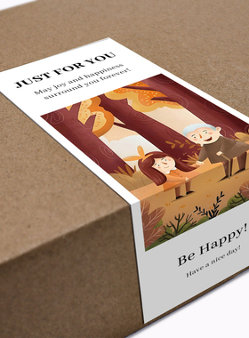 gytz4935跨境感恩节通用迷你超大不干胶贴纸定制封口贴空白可手写