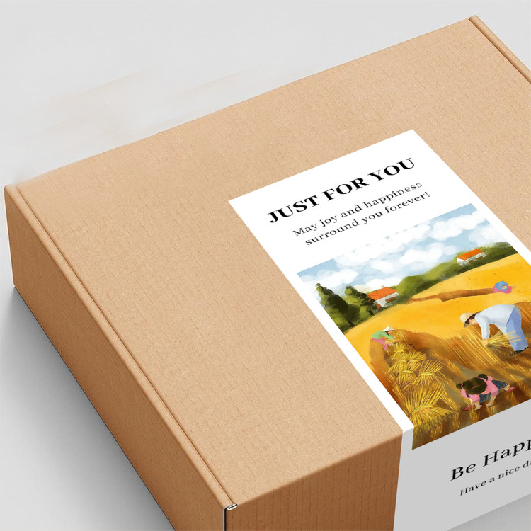 gytz5777父亲节通用迷你超大不干胶贴纸定制封口贴空白可手写