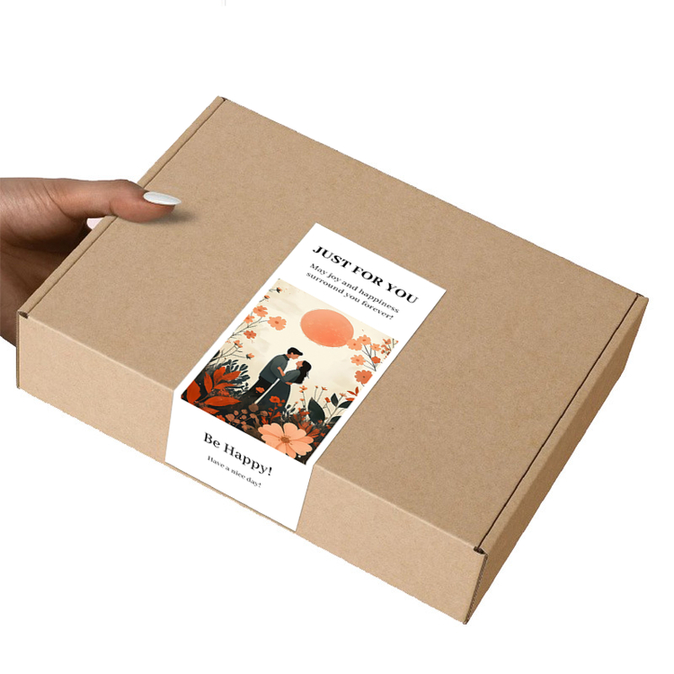 gytz1072爱情幸福高级感森系唯美小清晰插画通用不干胶贴纸封口贴