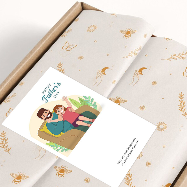 gytz5880父亲节通用迷你超大不干胶贴纸定制封口贴空白可手写