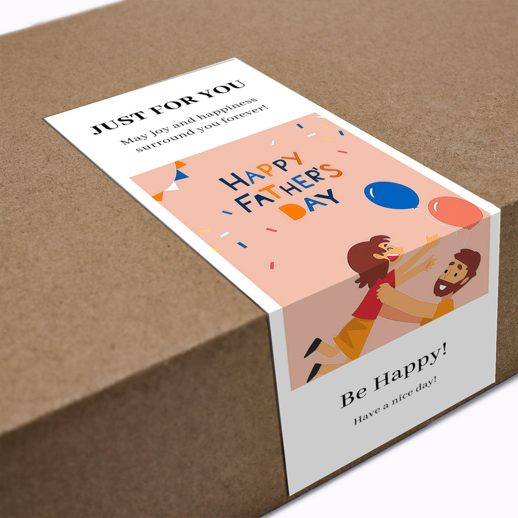 gytz5823父亲节通用迷你超大不干胶贴纸定制封口贴空白可手写