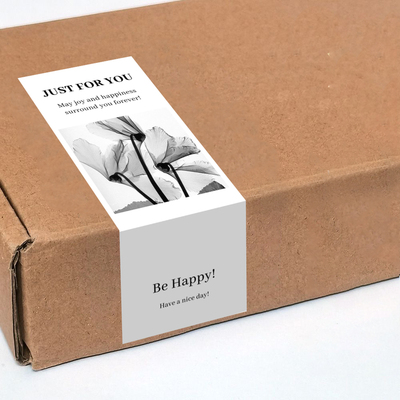 gytz7027高级感森系唯美插画ins极简约通用超大不干胶贴纸封口贴