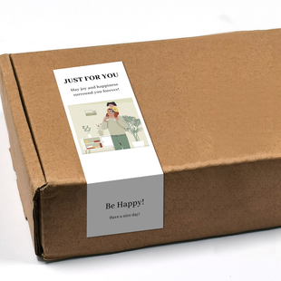 gytz5658父亲节通用迷你超大不干胶贴纸定制封口贴空白可手写包装