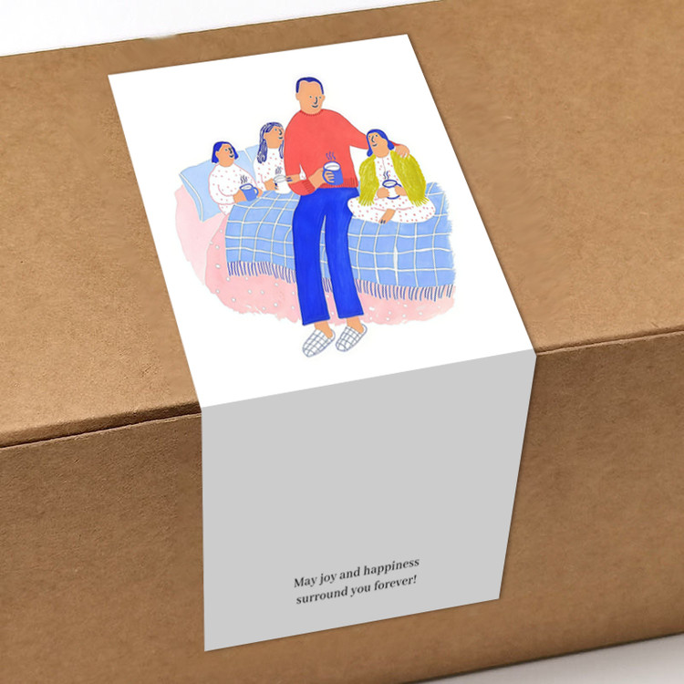 gytz5698父亲节通用迷你超大不干胶贴纸定制封口贴空白可手写