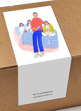 gytz5698父亲节通用迷你超大不干胶贴纸定制封口贴空白可手写包装