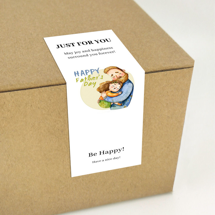 gytz5850父亲节通用迷你超大不干胶贴纸定制封口贴空白可手写