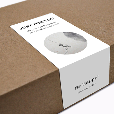 gytz6568中式古风水墨工笔传统绘画通用超大不干胶贴纸定制封口贴