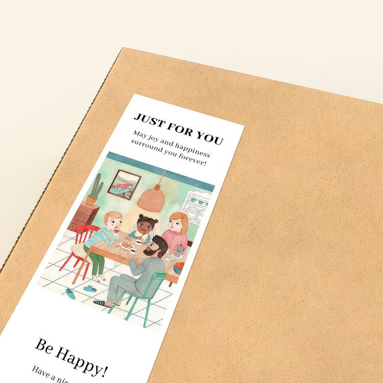 gytz5677父亲节通用迷你超大不干胶贴纸定制封口贴空白可手写