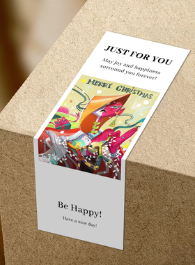 gytz3604跨境圣诞节通用迷你超大不干胶贴纸定制封口贴空白可手写