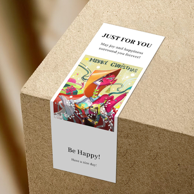 gytz3604跨境圣诞节通用迷你超大不干胶贴纸定制封口贴空白可手写