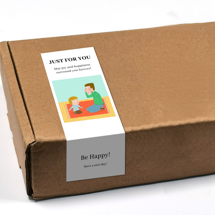 gytz5669父亲节通用迷你超大不干胶贴纸定制封口贴空白可手写