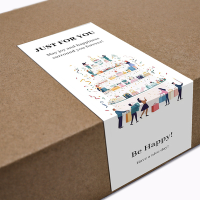 gytz5946生日通用迷你超大不干胶贴纸定制封口贴空白可手写包装标