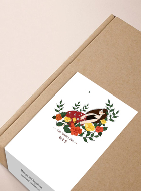 gytz4635妇女节通用迷你超大不干胶贴纸定制封口贴空白可手写包装